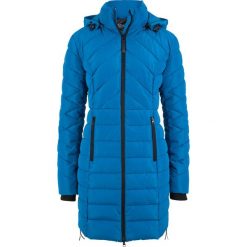 Długa kurtka pikowana, ocieplana bonprix lazurowy. Niebieskie kurtki damskie bonprix, bez wzorów, długie. Za 239,99 zł.