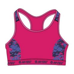 Biustonosze sportowe: Hi-tec Biustonosz Lady Atim Beetroot Purple Pattern r. L