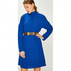 Vero Moda - Pasek. Niebieskie paski damskie Vero Moda, w paski, z elastanu. Za 89,90 zł.