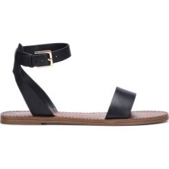 Aldo Campodoro Sandały Czarny. Czarne sandały damskie ALDO, w paski, ze skóry, bez obcasa, z paskami. Za 274,95 zł.