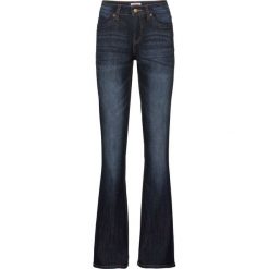 Wygodne dżinsy ze stretchem BOOTCUT bonprix ciemnoniebieski. Czarne jeansy damskie bonprix. Za 79,99 zł.
