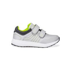 BUTY DZIECIĘCE NA RZEP KT004 - SZARE. Szare buciki niemowlęce marki Inny, z materiału. Za 59,00 zł.