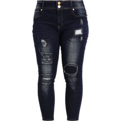 City Chic JEAN PATCHED APPLE S Jeans Skinny Fit denim mid. Niebieskie jeansy damskie City Chic, z bawełny. W wyprzedaży za 227,40 zł.