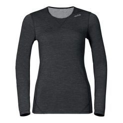 Bluzki sportowe damskie: Odlo Koszulka damska Shirt l/s crew neck Revolution Tw Warm czarna r. L