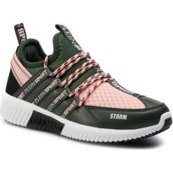 Sneakersy PLEIN SPORT - Runner Logos F19S MSC2237 STE003N Military/Rose 6503. Zielone półbuty damskie Plein Sport, ze skóry ekologicznej. W wyprzedaży za 569,00 zł.