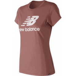 New Balance WT81536DOX. Brązowe podkoszulki damskie New Balance, xs, bez wzorów, z materiału, klasyczne, z klasycznym kołnierzykiem. W wyprzedaży za 69,99 zł.