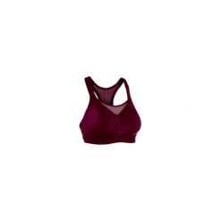 Stanik Do Biegania Comfort Bordowy. Czerwone biustonosze sportowe damskie KALENJI, s, bez wzorów, z elastanu, do biegania. Za 69,99 zł.