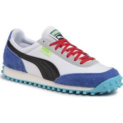 Sneakersy PUMA - Fast Rider Ride On 372837 01 Puma White/Dazzling Blue. Białe sneakersy męskie Puma, na co dzień, bez wzorów, ze skóry, eleganckie, bez zapięcia. Za 349,99 zł.