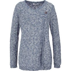 Sweter rozpinany, długi rękaw bonprix indygo. Niebieskie kardigany damskie bonprix. Za 59,99 zł.