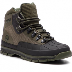 Trapery TIMBERLAND - Euro Hiker Shell Jacquard TB0A1QIBA581 Dark Olive. Zielone buty zimowe męskie Timberland, ze skóry. W wyprzedaży za 439,00 zł.