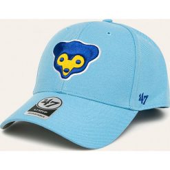 47brand - Czapka. Niebieskie czapki damskie 47brand, z aplikacjami, z wełny. Za 89,90 zł.