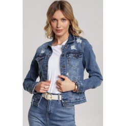 Niebieska Kurtka Dalidine. Niebieskie kurtki damskie Renee, s, bez wzorów, z jeansu, bez kaptura. Za 129,99 zł.