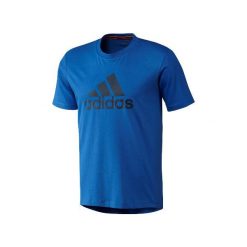 T-shirty męskie: Adidas Tshirt męski Logo niebieski r. S