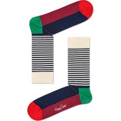 Happy Socks - Skarpety Half Stripe Christmas. Niebieskie skarpetki męskie marki Happy Socks. W wyprzedaży za 27,90 zł.