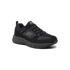 Skechers OAK CANYON 51893BBK. Czarne buty sportowe męskie Skechers, ze skóry, bez zapięcia. Za 249,99 zł.