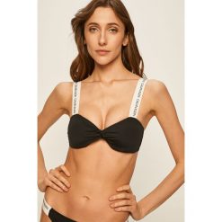 Calvin Klein - Biustonosz kąpielowy. Czarne stroje kąpielowe dwuczęściowe damskie Calvin Klein, xs, z aplikacjami, z elastanu. W wyprzedaży za 159,90 zł.