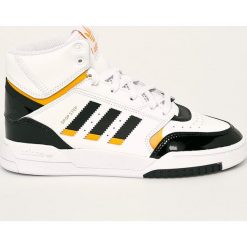 Adidas Originals - Buty Drop Step. Białe buty sportowe damskie adidas Originals, bez wzorów, ze skóry, sportowe. W wyprzedaży za 329,90 zł.
