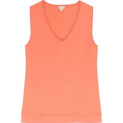 Top "Sandy" w kolorze koralowym. Pomarańczowe bluzki damskie Ateliers de la maille Paris, bez wzorów, z bawełny, bez kołnierzyka. W wyprzedaży za 128,95 zł.