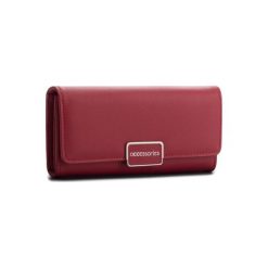 ACCCESSORIES 1W1-005-AW18. Czerwone portfele damskie ACCCESSORIES, bez wzorów, ze skóry ekologicznej. Za 39,99 zł.