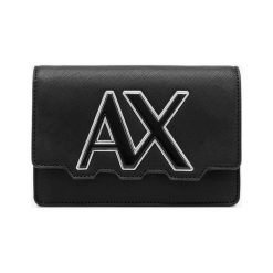 Armani Exchange Cross body bag Czarny. Czarne torebki klasyczne damskie Armani Exchange, w paski, z materiału, bez dodatków. Za 628,95 zł.