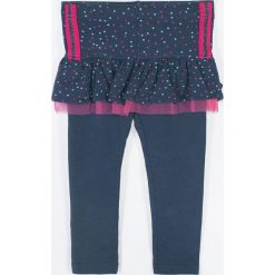 Coccodrillo - Legginsy dziecięce 62-86 cm. Niebieskie spodnie dziewczęce COCCODRILLO, bez wzorów, z dzianiny. Za 45,90 zł.
