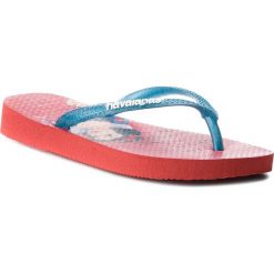 Japonki HAVAIANAS - K. Sl Princess 41233281446 Red/Blue. Niebieskie sandały dziewczęce Havaianas, z tworzywa sztucznego, bez zapięcia. W wyprzedaży za 49,00 zł.