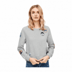 S.Oliver bluza damska 14.911.41.2851 L szara. Szare bluzy damskie s, z nadrukiem, z bawełny. Za 259,00 zł.