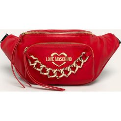 Love Moschino - Nerka. Czerwone nerki damskie Love Moschino, w paski, ze skóry ekologicznej, bez dodatków. Za 659,90 zł.