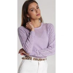 Lawendowy Sweter Aethelea. Fioletowe bluzy damskie Renee, s, bez wzorów, bez rękawów, bez kaptura. Za 99,99 zł.