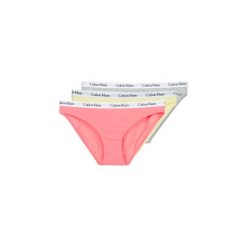 Figi Calvin Klein Jeans BIKINI X 3. Różowe skarpetki damskie Calvin Klein Jeans, bez wzorów, z jeansu. Za 179,00 zł.