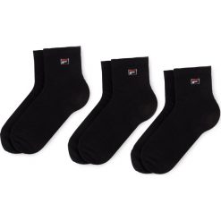 Zestaw 3 par niskich skarpet unisex FILA - Calza F9303 Black 200. Czarne skarpetki damskie Fila, z elastanu. Za 35,99 zł.