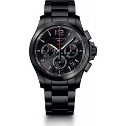 LONGINES Conquest L3.717.2.56.6. Czarne zegarki męskie marki LONGINES, ze stali. Za 7170,00 zł.