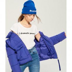 T-shirt z napisem - Biały. Białe t-shirty damskie marki Sinsay, l, z napisami. Za 9,99 zł.