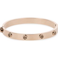 Bransoletki damskie: Bransoletka TORY BURCH – Logo Stud Hinge Bracelet 37396 Rose Gold 654