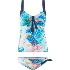 Tankini (2 części) bonprix turkusowy z nadrukiem. Niebieskie stroje kąpielowe damskie bonprix, z nadrukiem. Za 59,99 zł.