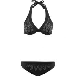 Bikini na fiszbinach (2 części) bonprix czarny. Czarne stroje kąpielowe damskie bonprix, bez wzorów. Za 89,99 zł.