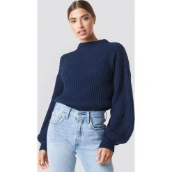 NA-KD Sweter z dzianiny z bufiastym rękawem - Blue. Niebieskie bez kategorii NA-KD, z dzianiny. Za 121,95 zł.