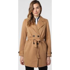 Vero Moda - Płaszcz damski – Vmberta, brązowy. Pomarańczowe płaszcze damskie Vero Moda, s, w paski, eleganckie. Za 229,95 zł.