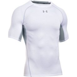 Koszulki do fitnessu męskie: Under Armour Koszulka Kompresyjna Armour Hg Printed Ss White Steel S