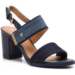Sandały WRANGLER - Sunny Dayla WL91631A Navy 016. Niebieskie klapki damskie Wrangler, bez wzorów, ze skóry ekologicznej, bez obcasa, na obcasie. W wyprzedaży za 219,00 zł.