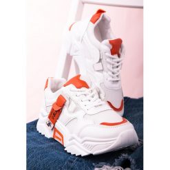 Białe buty sportowe sneakersy sznurowane casu 20f5/o. Białe buty dziewczęce sportowe Casu, bez wzorów, na sznurówki. W wyprzedaży za 49,99 zł.