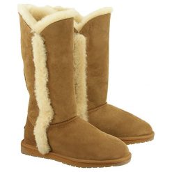 EMU AUSTRALIA WP10534 Platinum Kolora chestnut, kozaki damskie. Brązowe kozaki damskie EMU Australia, z wełny, bez obcasa, bez zapięcia. W wyprzedaży za 430,00 zł.
