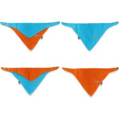 Śliniaki: Śliniaczek 4w1 „Four Way Dribble Bib” w kolorze pomarańczowo-niebieskim