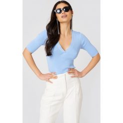 Swetry klasyczne damskie: Storm&Marie Sweter Nap V – Blue
