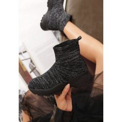 Czarne Sneakersy Gilmerton. Czarne buty sportowe damskie vices, z aplikacjami, z gumy, sportowe. Za 99,99 zł.