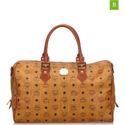 Torebki klasyczne damskie: Skórzana torebka w kolorze jasnobrązowym – 55 x 28 x 30 cm