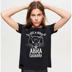 Koszulka z motywem HALLOWEEN - Czarny. Czarne t-shirty damskie Cropp, l. Za 39,99 zł.