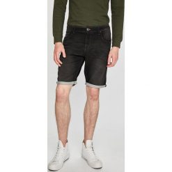 Tom Tailor Denim - Szorty. Czarne spodenki i szorty męskie TOM TAILOR DENIM, bez wzorów, z elastanu, casualowe. W wyprzedaży za 59,90 zł.