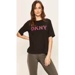 Dkny - Piżama. Czarne piżamy damskie DKNY, s, z nadrukiem, z elastanu, bez rękawów. W wyprzedaży za 219,90 zł.