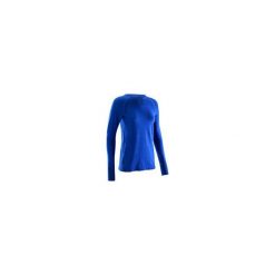 Podkoszulka Seamless merino damska. Niebieskie podkoszulki damskie SIMOND, m, bez wzorów, z wełny, bez rękawów. Za 109,99 zł.